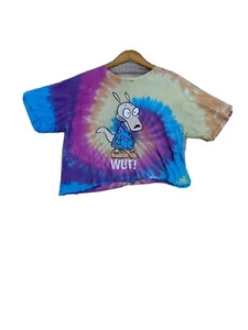 Nickelodeon Rocko’s Modern Life Size Small Tye Dye Distressed Vintage Crop Tee - Bild 1 von 7