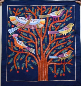 Handcrafted Egyptian Patchwork Applique – Tree of Life Wall Hanging Tapestry - Picture 1 of 6