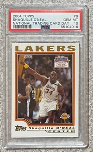 2004 TOPPS SHAQUILLE O'NEAL NATIONAL TRADING CARD DAY #9~PSA 10~MINT SLAB~POP 20 - Picture 1 of 5