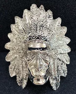 SCOUTS OF CHINA (TAIWAN) - INDIAN CHIEF SILVER C. Neckerchief Woggle Scarf Slide - Picture 1 of 4