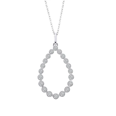 Colla Donna Lotus Silver LP3559-1/1 In Argento Con Pendente A Goccia Con Zirconi - Immagine 1 di 2