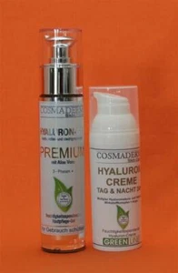 Cosmaderm - Hyaluron-Gel Premium (50ml) und Cosmaderm Greenline 24h Creme (50ml) - Bild 1 von 1