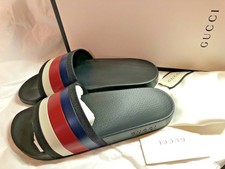 gucci slides men blue