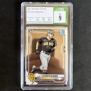 2021 Bowman Chrome Base #37 Luis Campusano - San Diego Padres - Picture 1 of 2