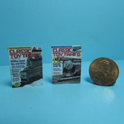 TINY DETAILS Dollhouse Miniature Detailed Replica Classic Toy Train Magazine TIN1070