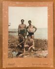 large tinted photo handsome boys speedo swiming suit bulge Habana Cuba ca 1930