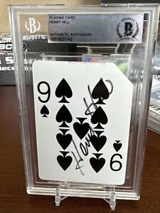 HENRY HILL SIGNED PLAYING CARD SAM’S TOWN CASINO (Beckett) 