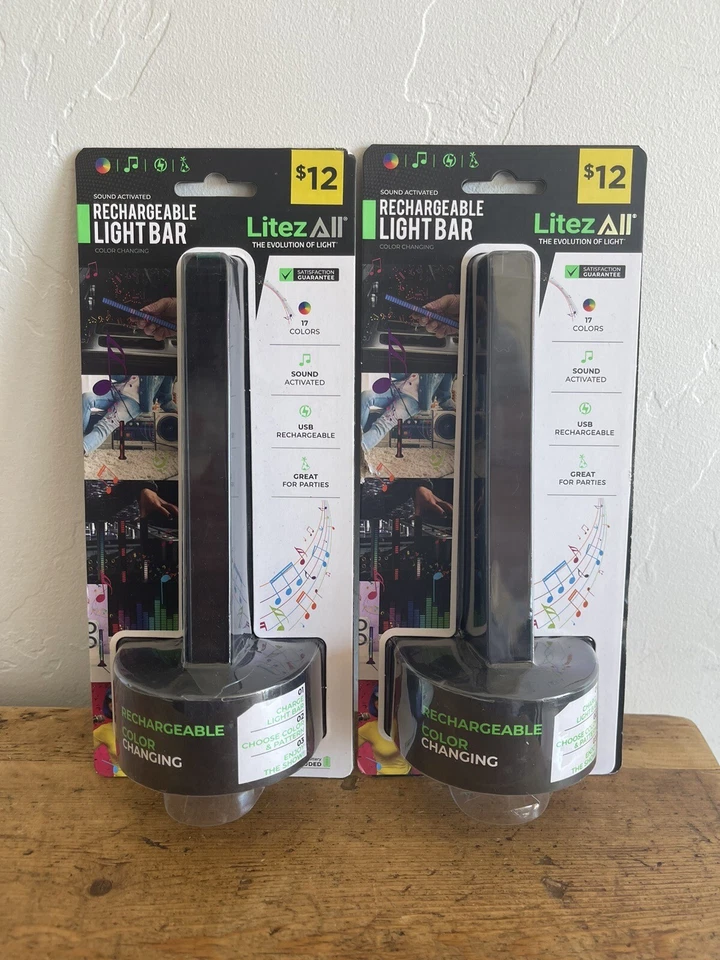 2 barras de luz Litez totalmente recargables activadas para cambiar de color DJ/Luces Foto 1 de 1