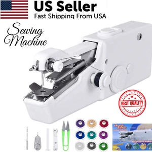 Mini Portable Smart Electric Tailor Stitch Hand-held Sewing Machine Home Travel - Picture 1 of 13