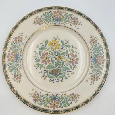 Juego de 4 platos de cena Lenox Mystic porcelana de hueso 1924 borde de oro antiguo 10,5 pulgadas  Foto 1 de 4