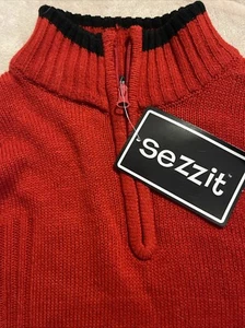 Sezzit NWT Boys Red Mock Neck Sweater Size 8 NWT - Picture 1 of 2