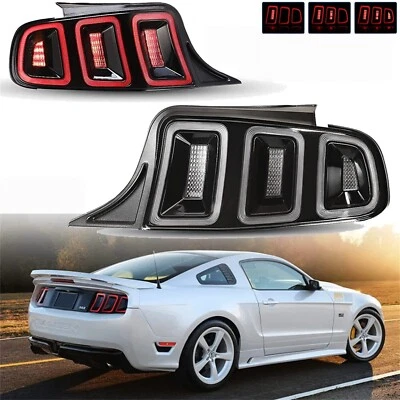 Luces traseras LED transparentes para Ford Mustang 2010-2014 estilo europeo con señales secuenciales Foto 1 de 4