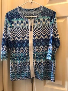 Ladies Petite Lightweight Zip Front Top/jacket . SZ: P/S . Gently PreOwned - Picture 1 of 5