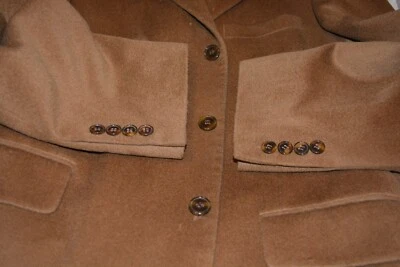 Pure Cashmere Brown Tan Sportscoat Jacket 44L 44 L Blazer Bill Blass - Image 1 of 4