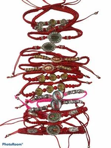 12 Pc mixed religious string Virgen De Guadalupe Bracelet Communion Favors - Picture 1 of 1