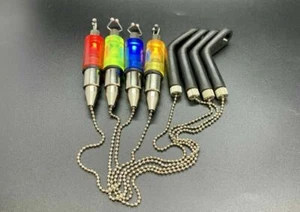 Indicateur de morsure lumineux avec chaînes, échangiste à bobine, porte-bobine, pêche à la carpe - Photo 1/8