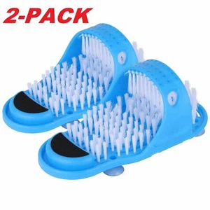 Cepillo exfoliante limpiador masajeador ducha pies pies 2 piezas - Imagen 1 de 6