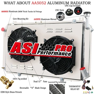 3ROW Radiator+Shroud Fan+Relay FOR Nissan PATROL GQ Y60 4.2 TB42S TB42E 88-97 MT - Picture 1 of 18