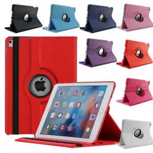 Leather Stand Case For iPad 10.9" 2022, 10.2" 9.7"Shockproof 360 Rotating Cover - Picture 1 of 11