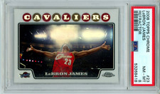 2008 Topps Chrome LeBron James REFRACTOR CHALK TOSS #23 PSA 8