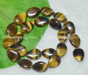 Genuine 13X18mm Yellow Tiger's Eye Gems Teardrop Loose Beads 15'' Strand - Picture 1 of 3