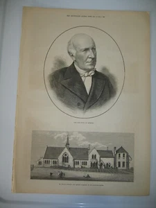1874 Duke of Leinster/St Paul School Leonards On Sea Wood Engraving PRINT - Picture 1 of 3