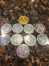 STAR WARS 30TH LUKE SKYWALKER GOLD COIN LOT (10 total coins)