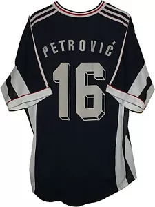 WOW 1998 MATCH WORN #16 PETROVIC Yugoslavia Football SHIRT Jersey ADIDAS size XL - Picture 1 of 7