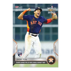 Jeremy Peña - 2022 MLB TOPPS NOW® Karte 1161 WORLD SERIES MVP RC ROOKIE in der Hand - Bild 1 von 2