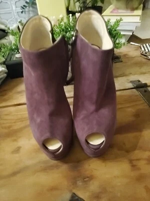 GIUSEPPE ZANOTTI PLUM 绒面革露趾靴 欧码 35 5 — 第 1/4 张图片