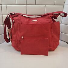 Baggallini Hobo Tote Bag Purse RED Shoulder Bag Or Crossbody Carry On Travel