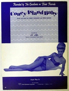 CONEY ISLAND BABY Sheet Music as Recorded by The EXCELLENTS   Mc 045 - Picture 1 of 2