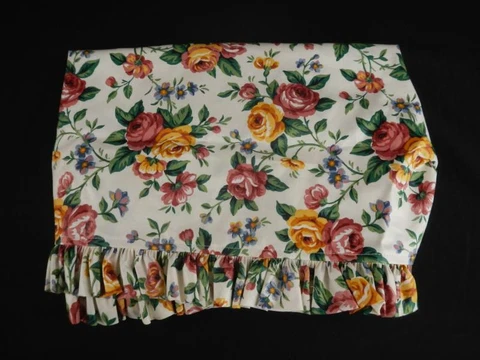 Longaberger Garden Splendor New Serving Easter Basket Liner White Vine Floral Cover