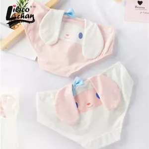 Japanische süße Kawaii-Stil Anime Kaninchenohr Unterwäsche mittelhohes Höschen Baumwolle - Bild 1 von 7
