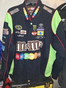 Authentic Nascar Kyle Busch JH Design M&M's Snap Black Cotton Jacket-XL - Picture 1 of 4