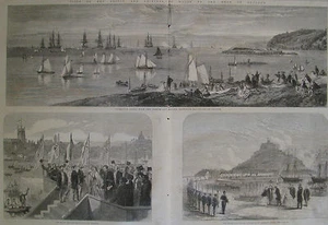 PLYMOUTH SOUND INGLATERRA 1865 ILUSTRADO LONDRES NOTICIAS - Imagen 1 de 2