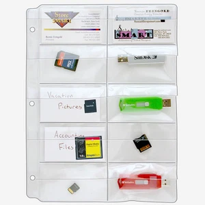 StoreSMART Memory Cards Business Cards Binder Pages w Flaps 10-Pack - VH308F-10 - Picture 1 of 3