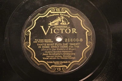 JAZZ JEAN GOLDKETTE That'sWhat Puts The "Sweet" InHomeSweetHome VICTOR 21800 E- - Image 1 of 3