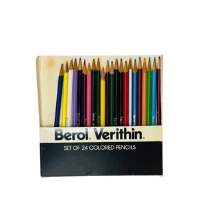 Vintage Berol Verithin dünne Bleikunst Farbstifte 23er Set von 24 Hergestellt in den USA - Bild 1 von 4