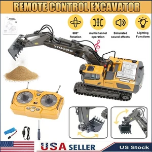 2.4G RC Excavator Bulldozer Dump Truck Engineering Vehicle w/Light for Kids - Picture 1 of 12