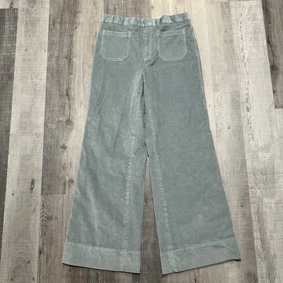 Pantalones de pana Vineyard Vines verde espuma de mar pierna ancha tiro alto súper llamaradas 30 Foto 1 de 4