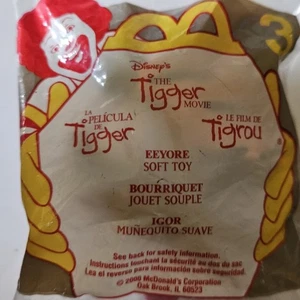2000 McDonalds The Tigger Movie Eeyore Soft Toy New in Package  - Picture 1 of 2