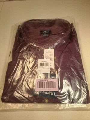 Big Men's Size 5XL Plum Long Sleeve Easy Care Shirt - Image 1 of 3