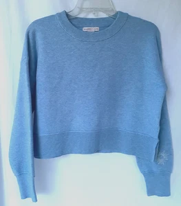 NWOT Sincerely Jules Women S Knit Oversize Crop Sweater Pullover Blue - Picture 1 of 4