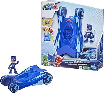 PJ Masks Catboy Glow & Go Racer Fahrzeug & Figur Set Neu Kinder Weihnachten Spielzeug Geschenk 3+ - Bild 1 von 4
