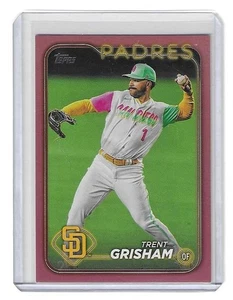 2024 Topps Serie 2 Día de la Madre Rosa Caliente/50 Trent Grisham  - Imagen 1 de 2