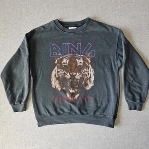 Anine Bing Sweatshirt Womens Medium Tiger Muse Gray - Picture 1 of 9