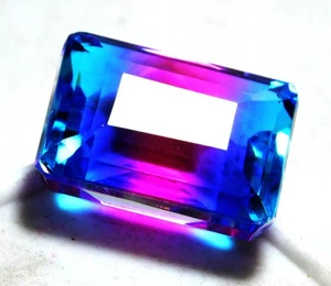 Natural 54.85 Cts Emerald Cut Multi Tourmaline Loose Gemstone R5448 - Picture 1 of 4