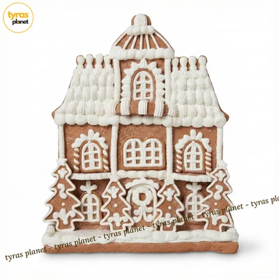 Cupcakes y Cachemira Imitación Pan de Jengibre Casa Grande Navidad Vacaciones Decoración Brillo Foto 1 de 3