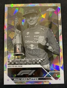2023 Topps Cromo Zafiro Fórmula 1 F1 Max Verstappen Negro Blanco 4/15 #152 - Imagen 1 de 2